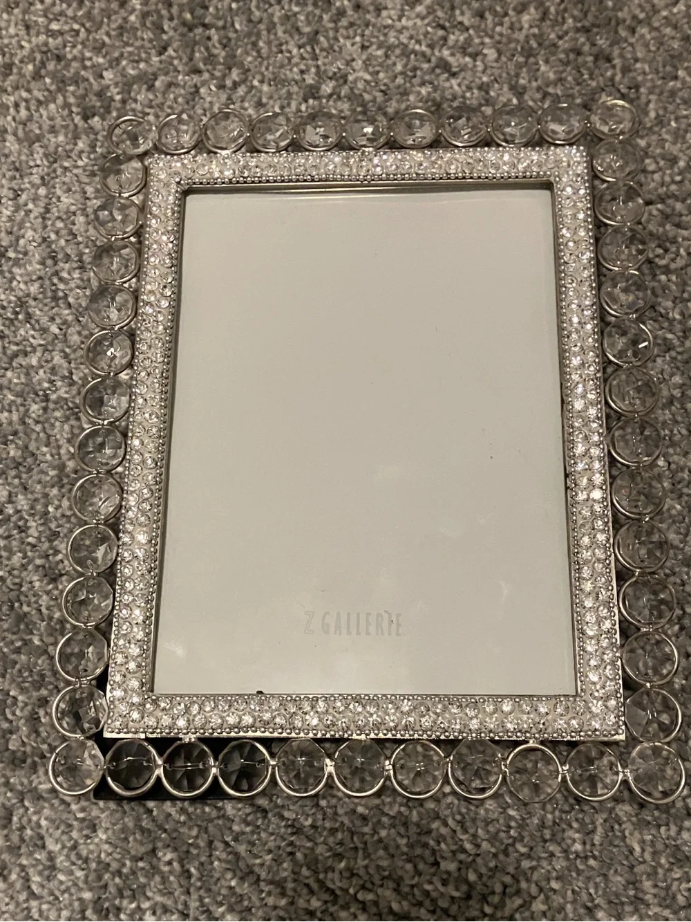 Silver Crystal Loop Accent Picture Frame